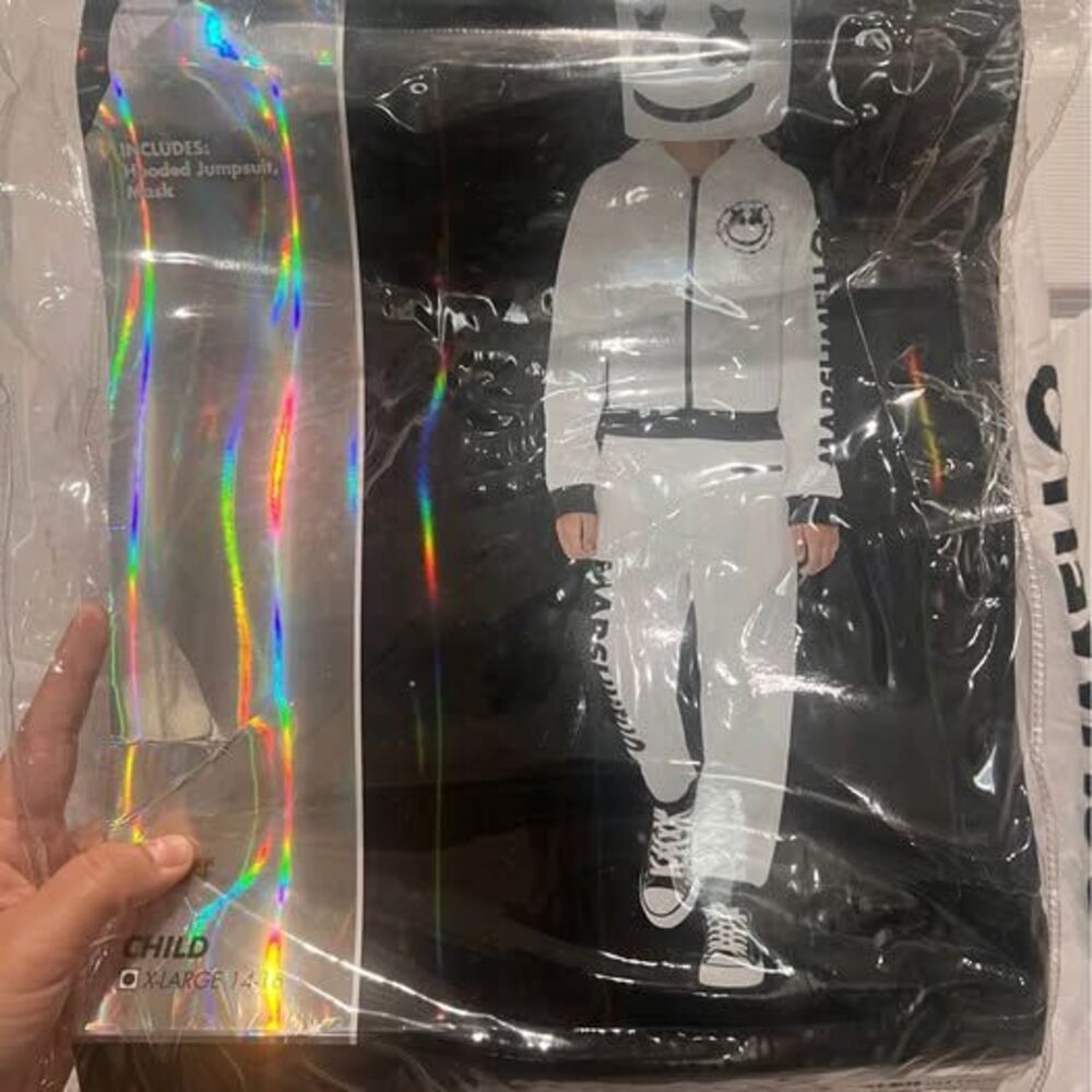 Marshmello Child X-Large 14-16 Costume Jumpsuit with mask